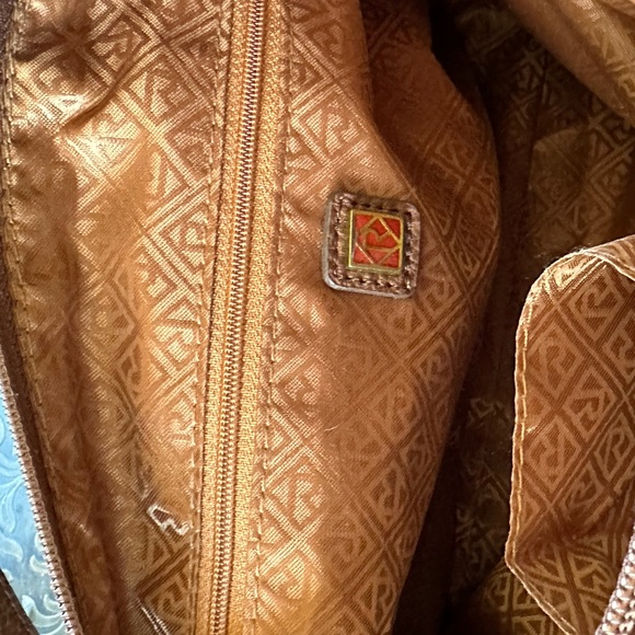 Rare Relic Vintage 1992 Brown Leather Handbag Purse - Adjustable Shoulder Strap - Picture 13 of 16